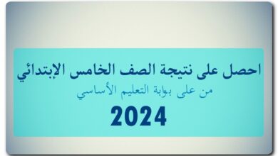 نتيجة الصف الخامس