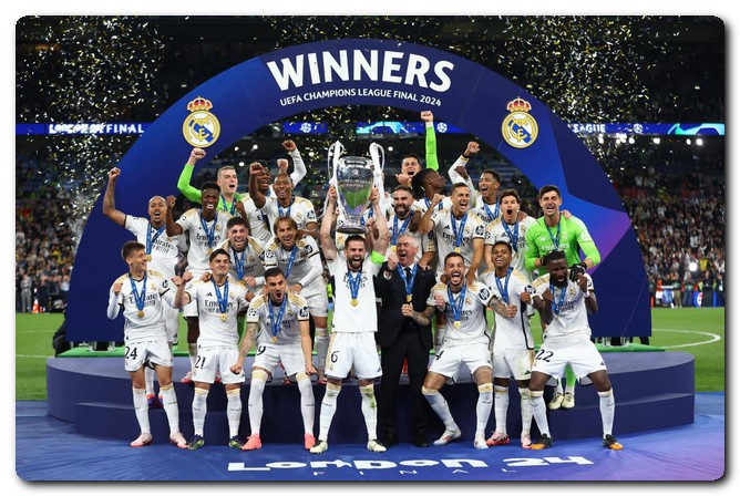 ريال مدريد يتوج بلقب دوري أبطال أوروبا رسميًا ويشارك في كأس الإنتركونتيننتال 2024 الأهلي وريال مدريد