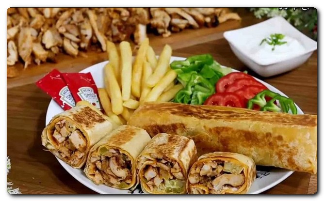 شاورما فراخ سوري بالبيت