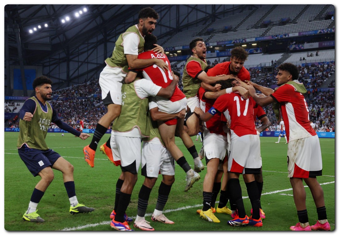 منتخب مصر يلحق بالمنتخب المغربي في المربع الذهبي من أولمبياد باريس 2024 منتخب مصر الأولمبي