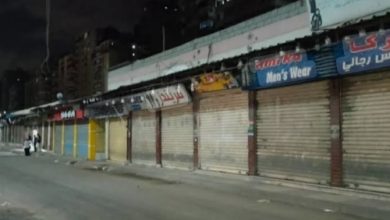 غلق المحلات والمقاهي