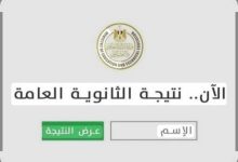 نتيجة الثانوية العامة ٢٠٢٦